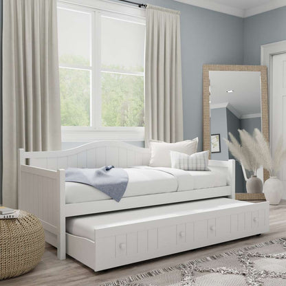 Hillsdale Furniture - Staci Wood Twin Daybed with Trundle, White - 1525DBT veiw 3