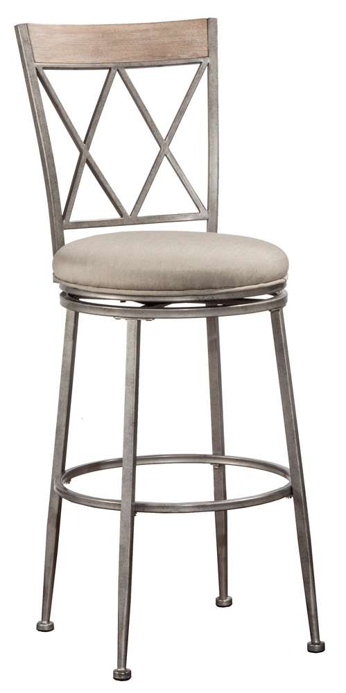 Hillsdale Furniture - Stewart Metal Counter Height Swivel Stool, Aged Pewter - 6319-826 veiw 1