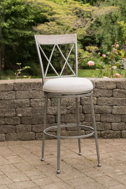 Hillsdale Furniture - Stewart Metal Counter Height Swivel Stool, Aged Pewter - 6319-826 veiw 3