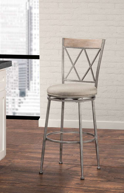 Hillsdale Furniture - Stewart Metal Counter Height Swivel Stool, Aged Pewter - 6319-826 veiw 4