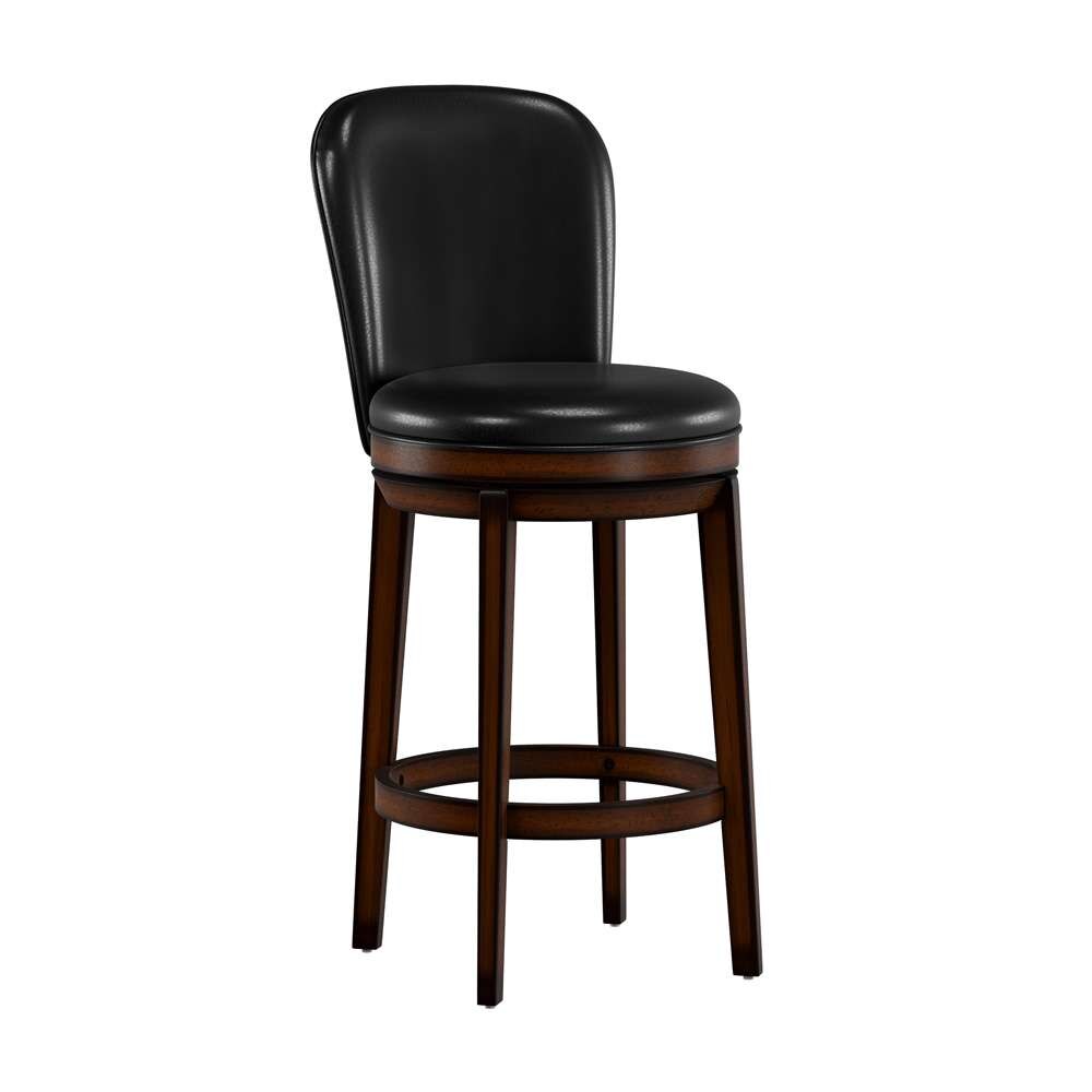 Hillsdale Furniture - Victoria Wood Bar Height Swivel Stool, Dark Chestnut - 5101-830 veiw 1
