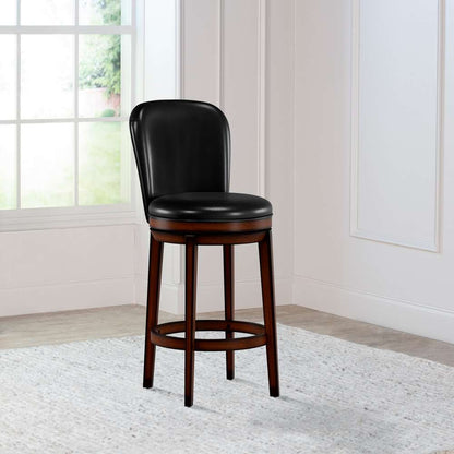 Hillsdale Furniture - Victoria Wood Bar Height Swivel Stool, Dark Chestnut - 5101-830 veiw 3