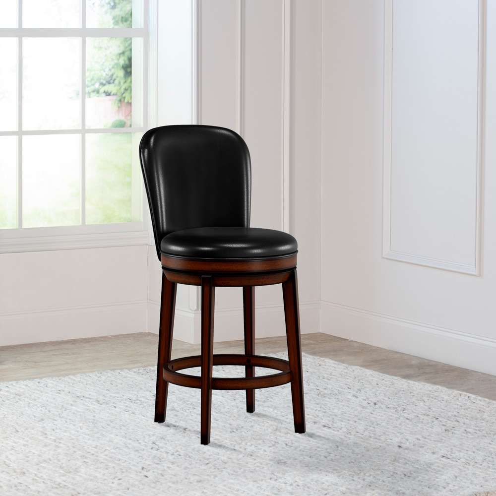 Hillsdale Furniture - Victoria Wood Counter Height Swivel Stool, Dark Chestnut - 5101-826 veiw 3