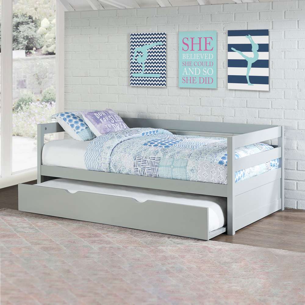 Hillsdale Kids and Teen - Caspian Daybed with Trundle, Gray - 2177-010 veiw 3