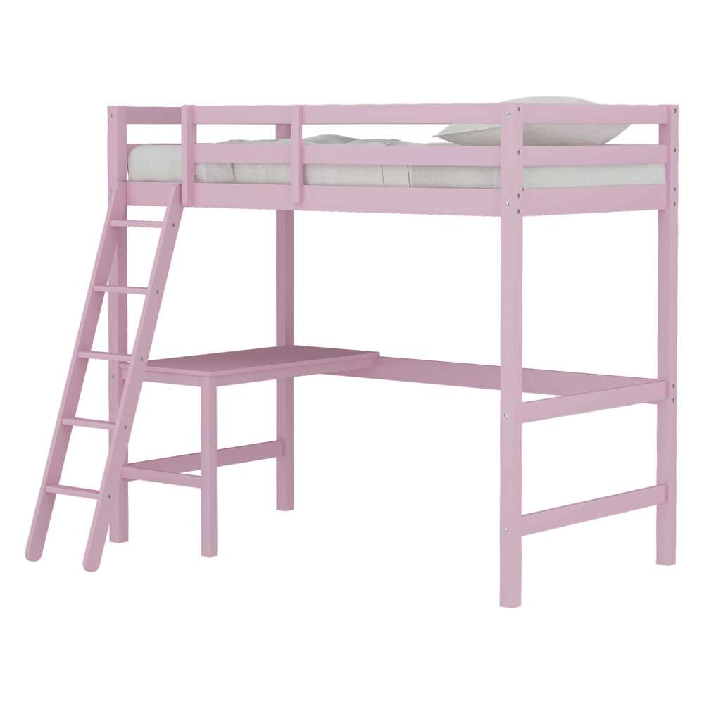 Hillsdale Kids and Teen - Caspian Twin Loft Bed, Soft Pink - 2658-320MY veiw 1