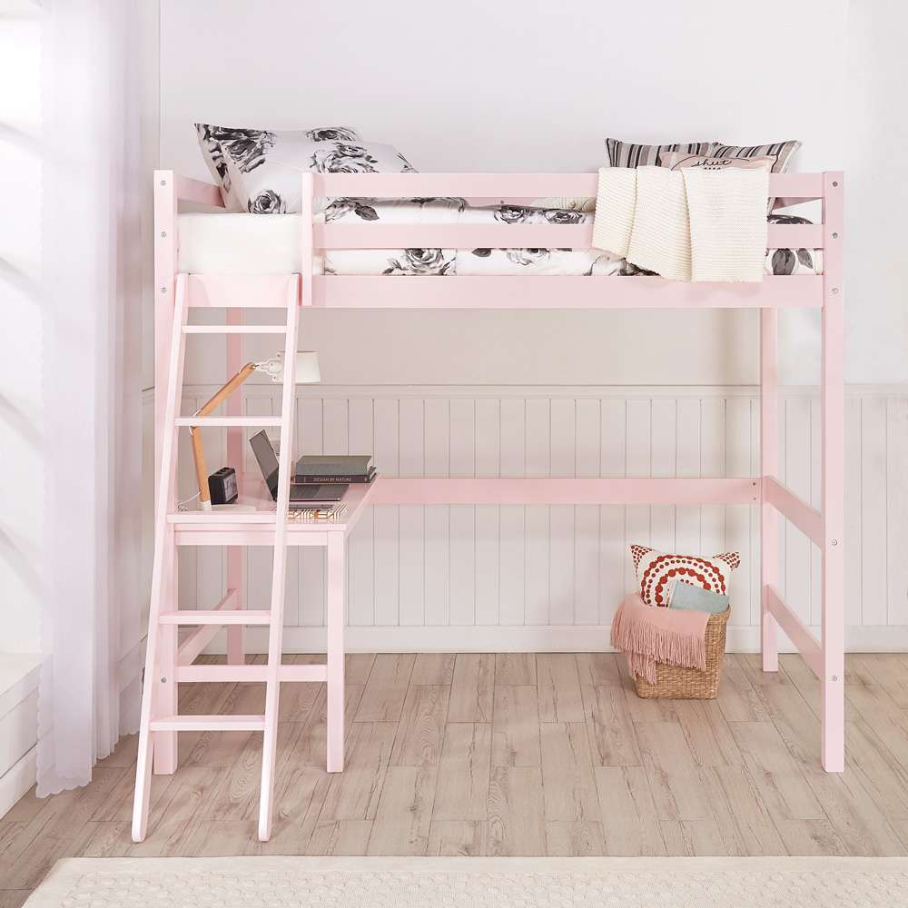Hillsdale Kids and Teen - Caspian Twin Loft Bed, Soft Pink - 2658-320MY veiw 3