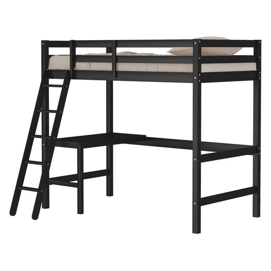 Hillsdale Kids and Teen - Caspian Wood Twin Loft Bed, Black - 2883-320MY veiw 1