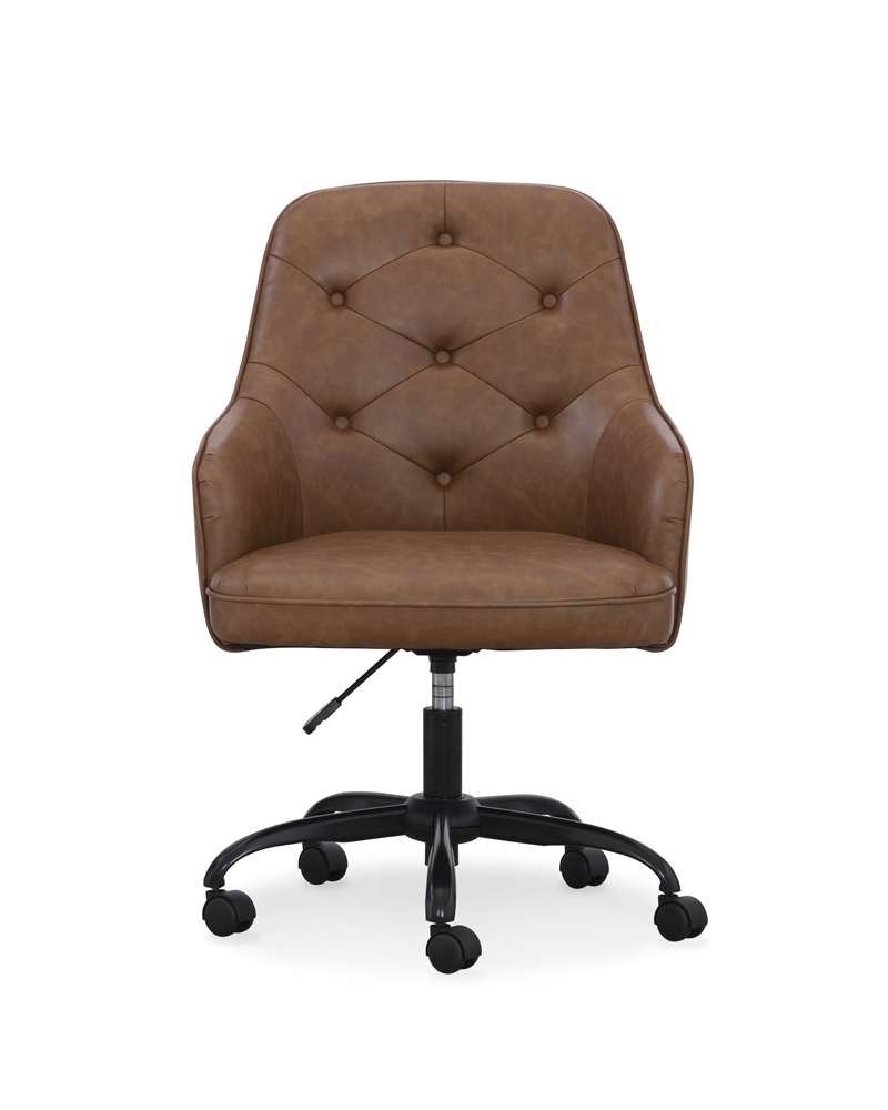 Home Furniture Outfitters - Sawyer Cognac Tufted Task Chair - HF2150-525-5 veiw 4