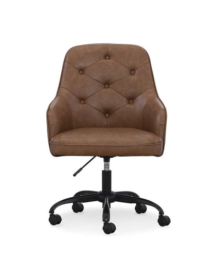 Home Furniture Outfitters - Sawyer Cognac Tufted Task Chair - HF2150-525-5 veiw 4