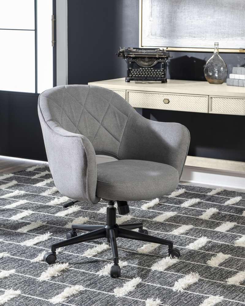 Home Furniture Outfitters - Sawyer Gray Quilted Task Chair - HF2150-525-2 veiw 2