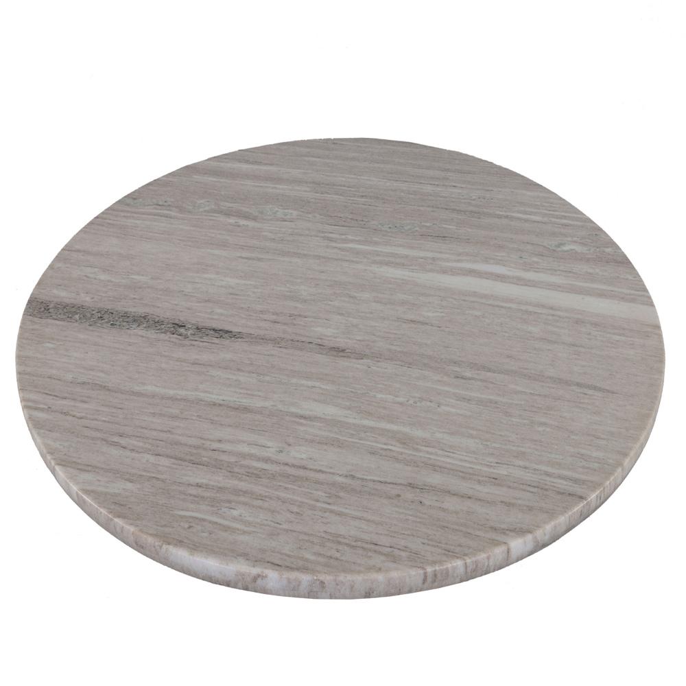 World Interiors - Palm Desert Natural Brown Marble Dining Table with Brushed Steel Tulip Base - ZWPDSTTULBRW veiw 4