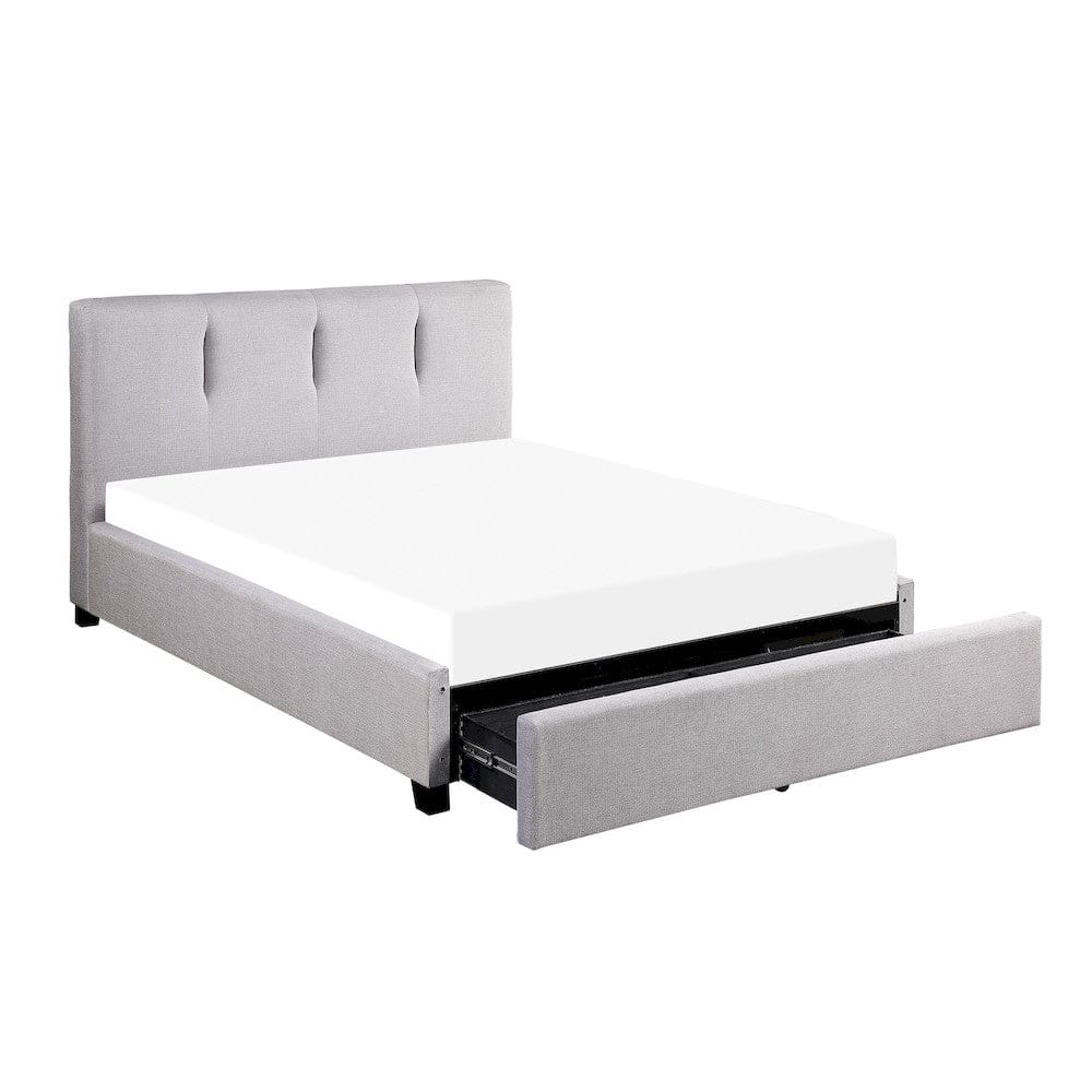 Homelegance  - Aitana Full Platform Bed W/ Storage Drawer in Gray - 1632F-1DWx  view 1