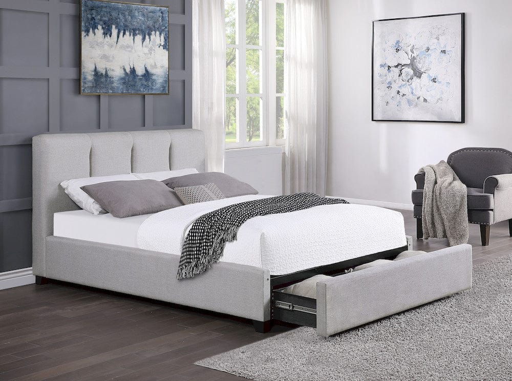 Homelegance  - Aitana Full Platform Bed W/ Storage Drawer in Gray - 1632F-1DWx  view 6