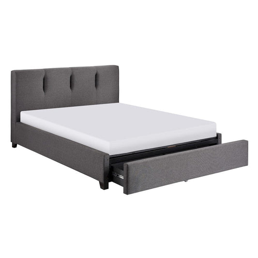 Homelegance  - Aitana Full Platform Bed W/ Storage Footboard in Graphite - 1632GHF-1DWx  view 2