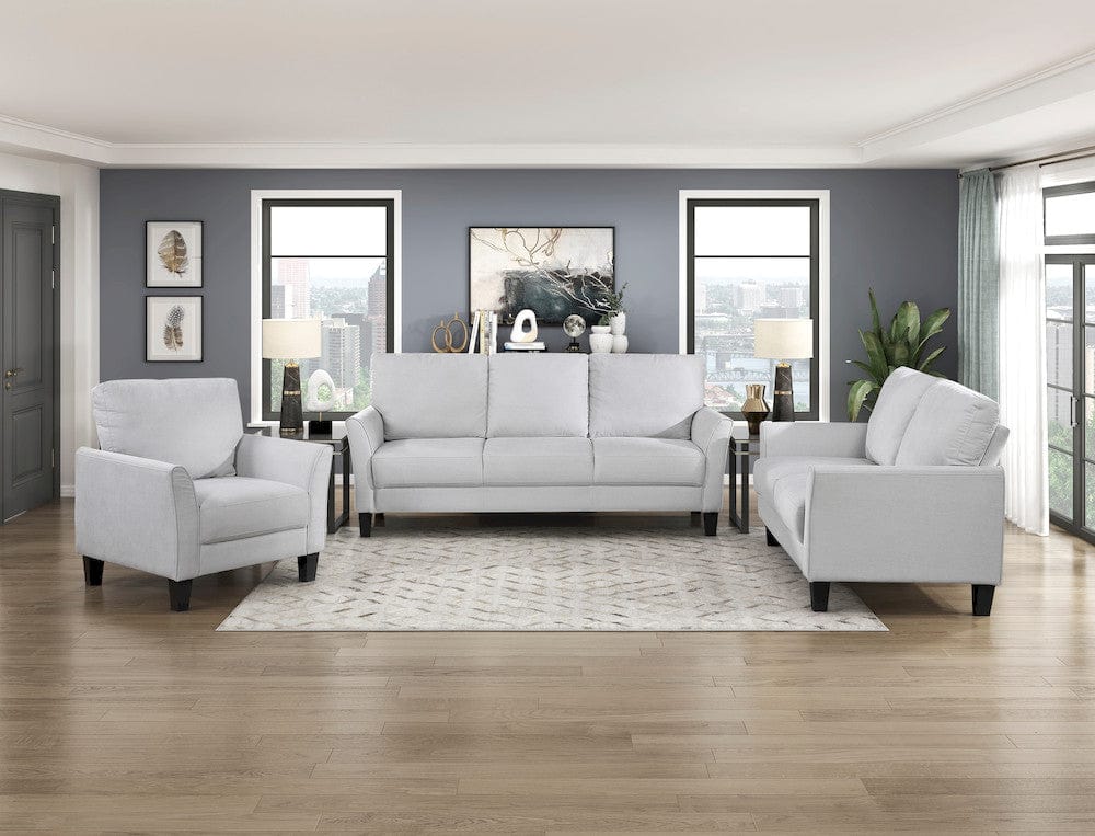 Homelegance  - Aliana Love Seat in Gray - 9519GRY-2  view 9
