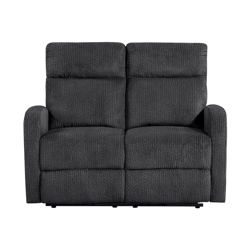 Homelegance  - Allen Double Reclining Love Seat in Dark gray - 9147FDG-2  view 1