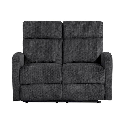 Homelegance  - Allen Double Reclining Love Seat in Dark gray - 9147FDG-2  view 1