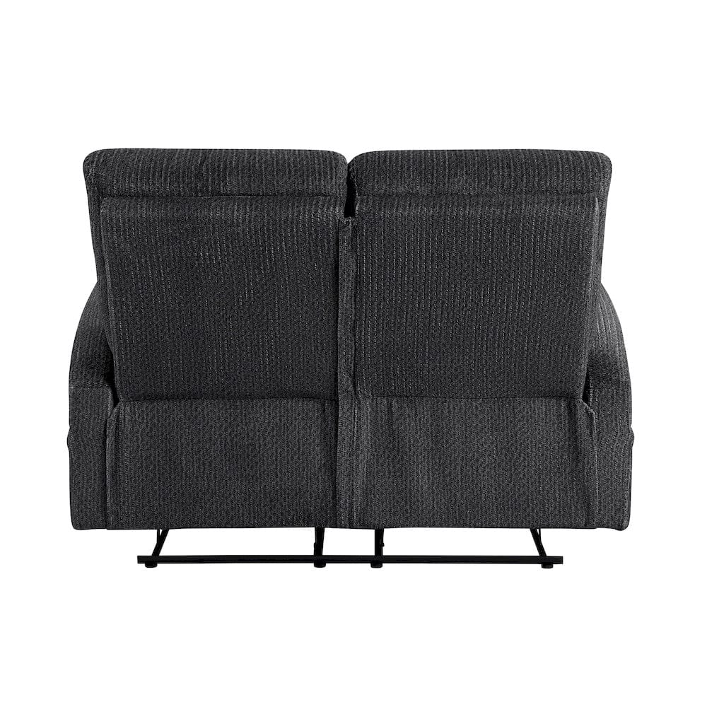 Homelegance  - Allen Double Reclining Love Seat in Dark gray - 9147FDG-2  view 3
