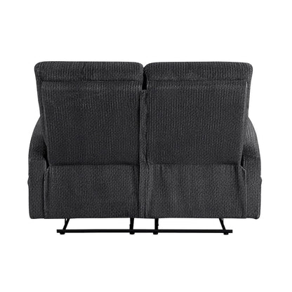 Homelegance  - Allen Double Reclining Love Seat in Dark gray - 9147FDG-2  view 3