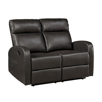 Homelegance  - Allen Double Reclining Love Seat in Espresso - 9147PUE-2  view 1