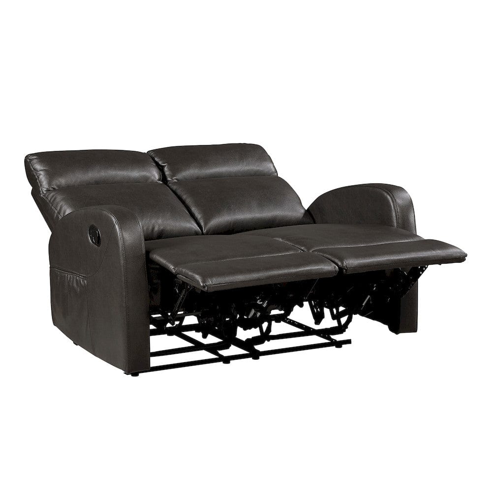 Homelegance  - Allen Double Reclining Love Seat in Espresso - 9147PUE-2  view 4