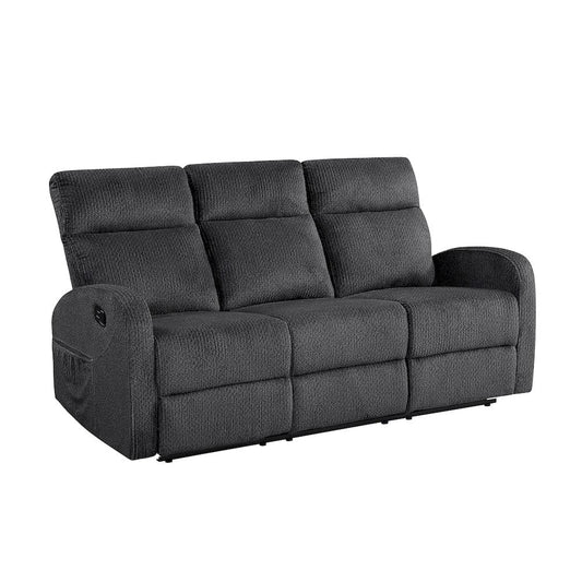 Homelegance  - Allen Double Reclining Sofa in Dark gray - 9147FDG-3  view 1