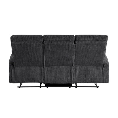Homelegance  - Allen Double Reclining Sofa in Dark gray - 9147FDG-3  view 3