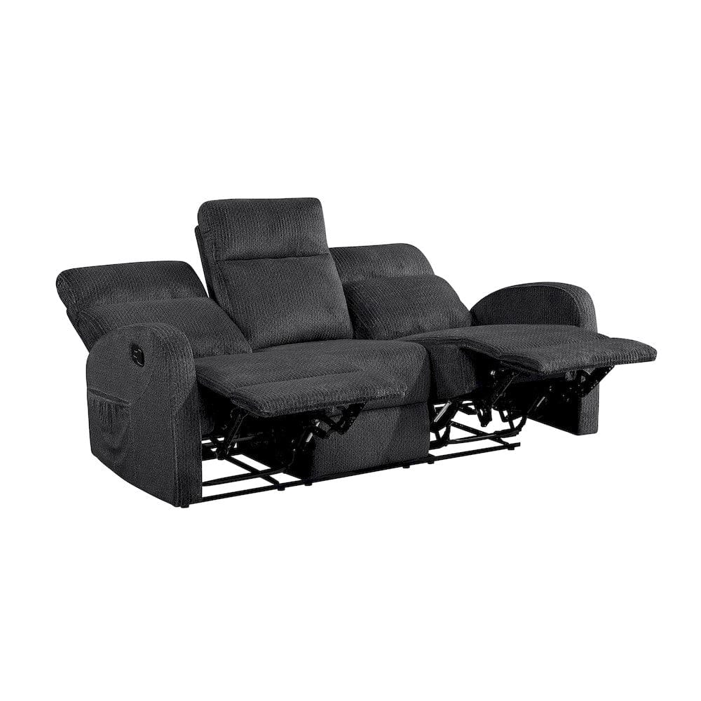 Homelegance  - Allen Double Reclining Sofa in Dark gray - 9147FDG-3  view 4