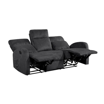Homelegance  - Allen Double Reclining Sofa in Dark gray - 9147FDG-3  view 4