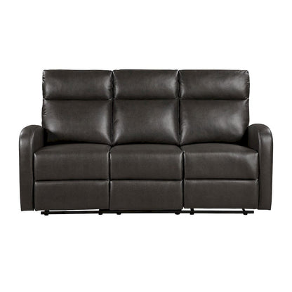Homelegance  - Allen Double Reclining Sofa in Espresso - 9147PUE-3  view 1