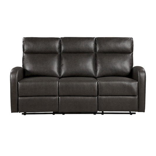 Homelegance  - Allen Double Reclining Sofa in Espresso - 9147PUE-3  view 1