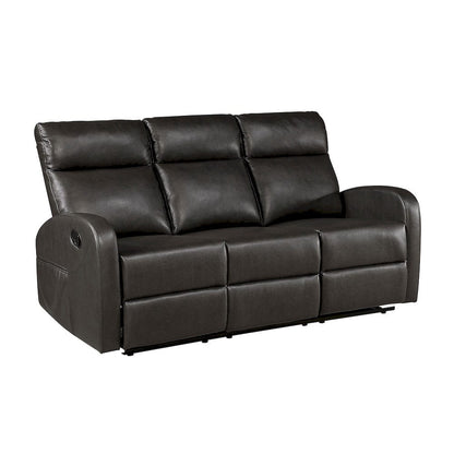 Homelegance  - Allen Double Reclining Sofa in Espresso - 9147PUE-3  view 4