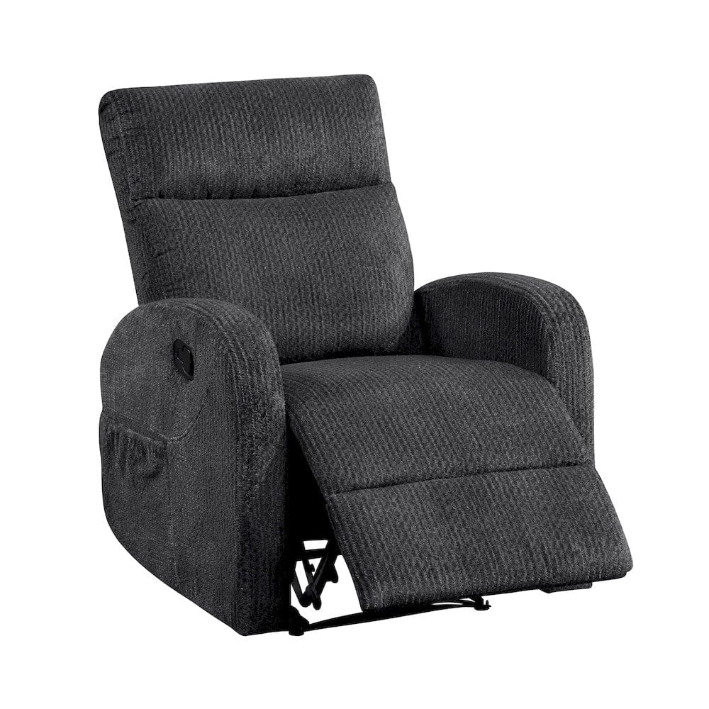 Homelegance  - Allen Reclining Chair in Dark gray - 9147FDG-1  view 1