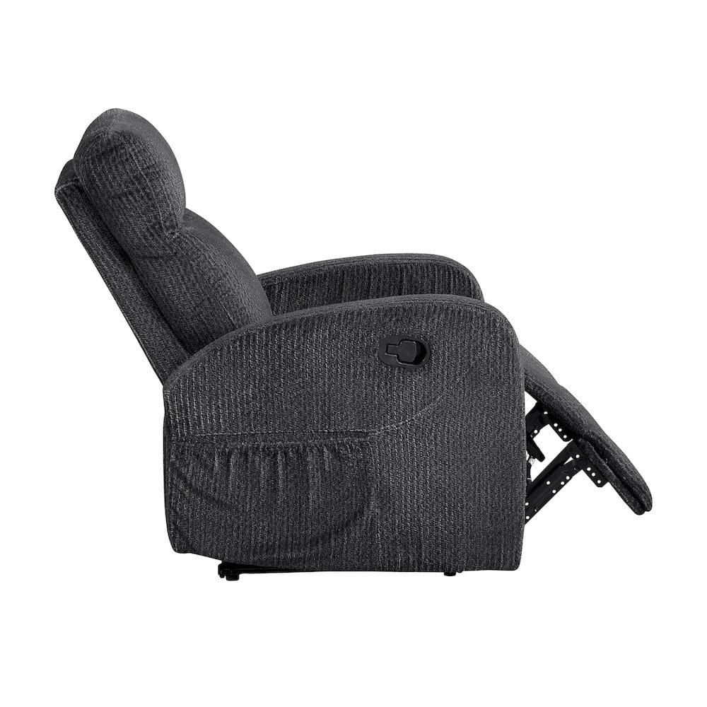 Homelegance  - Allen Reclining Chair in Dark gray - 9147FDG-1  view 8
