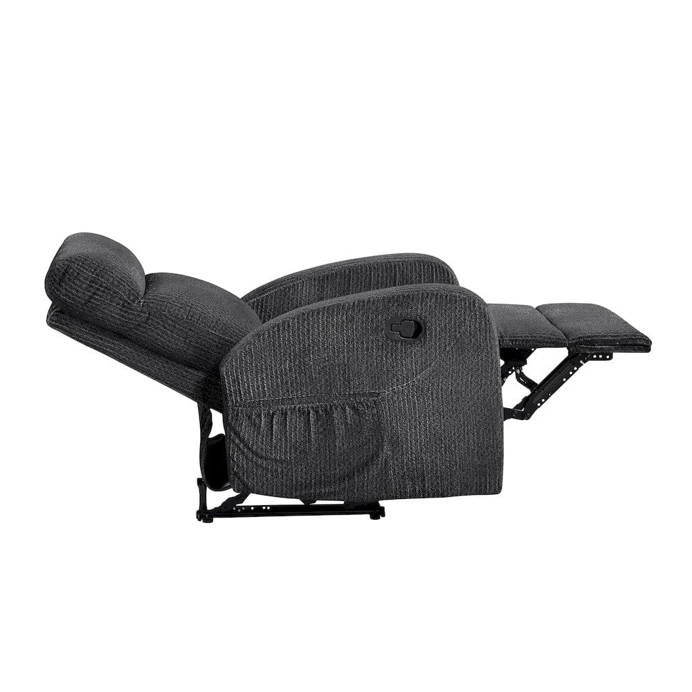 Homelegance  - Allen Reclining Chair in Dark gray - 9147FDG-1  view 9