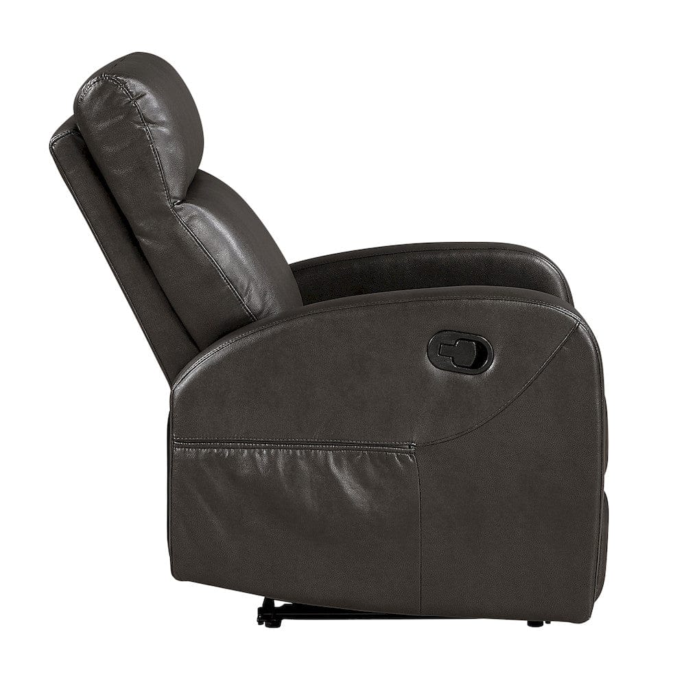 Homelegance  - Allen Reclining Chair in Espresso - 9147PUE-1  view 2
