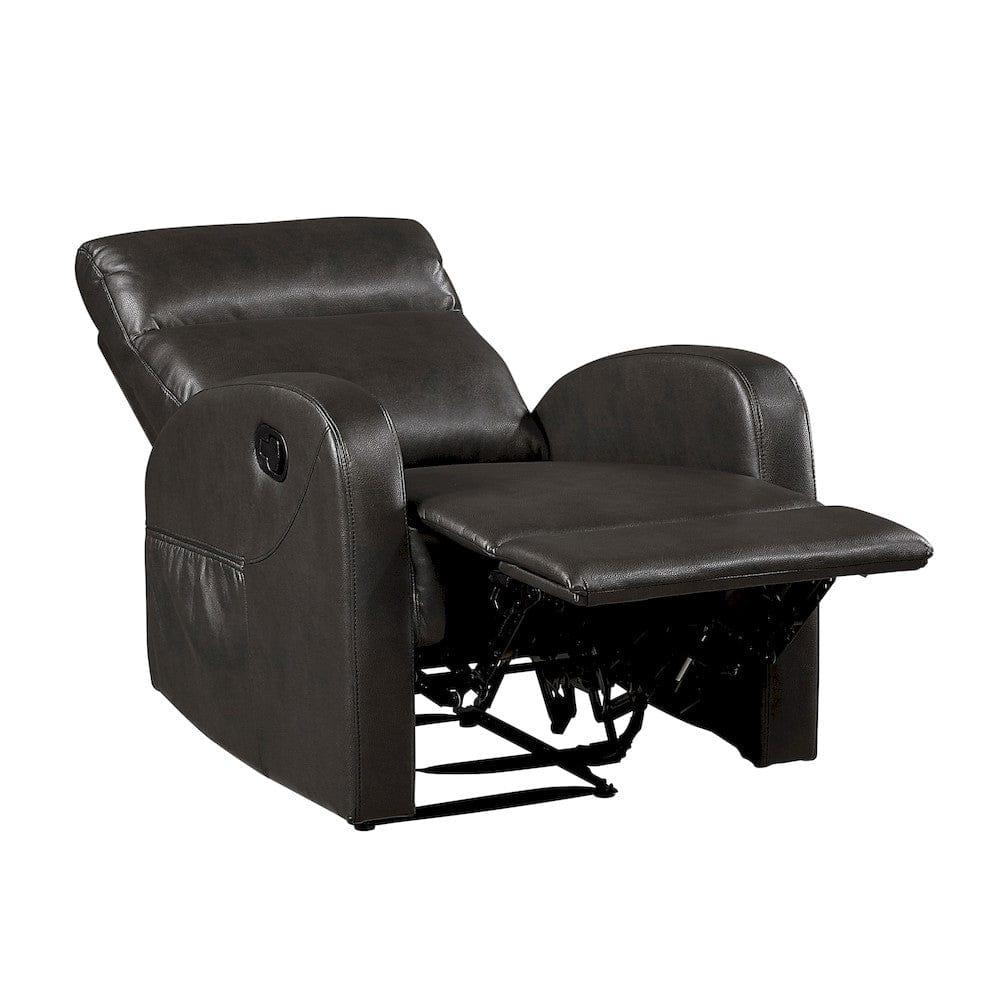 Homelegance  - Allen Reclining Chair in Espresso - 9147PUE-1  view 8