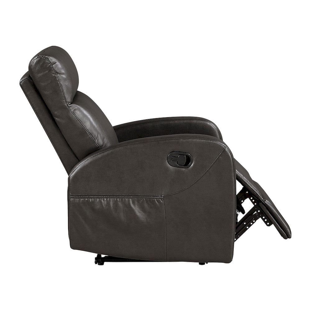 Homelegance  - Allen Reclining Chair in Espresso - 9147PUE-1  view 9