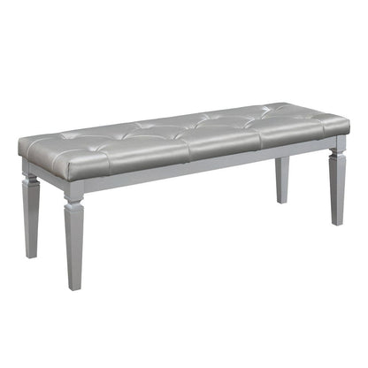 Homelegance  - Allura Bed Bench in Silver - 1916-FBH  view 1