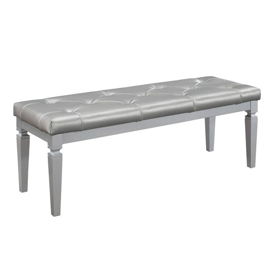 Homelegance  - Allura Bed Bench in Silver - 1916-FBH  view 1