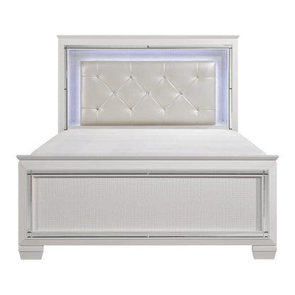 Homelegance  - Allura California King Bed, LED Lighting in White - 1916KW-1CKx  view 1