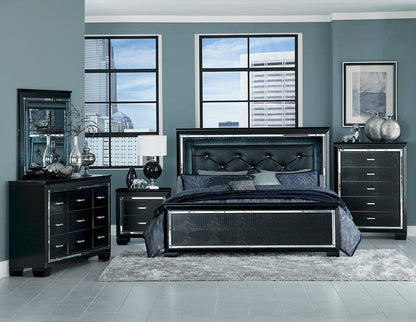 Homelegance  - Allura Eastern King Bed, LED Lighting in Black - 1916KBK-1EKx  view 5