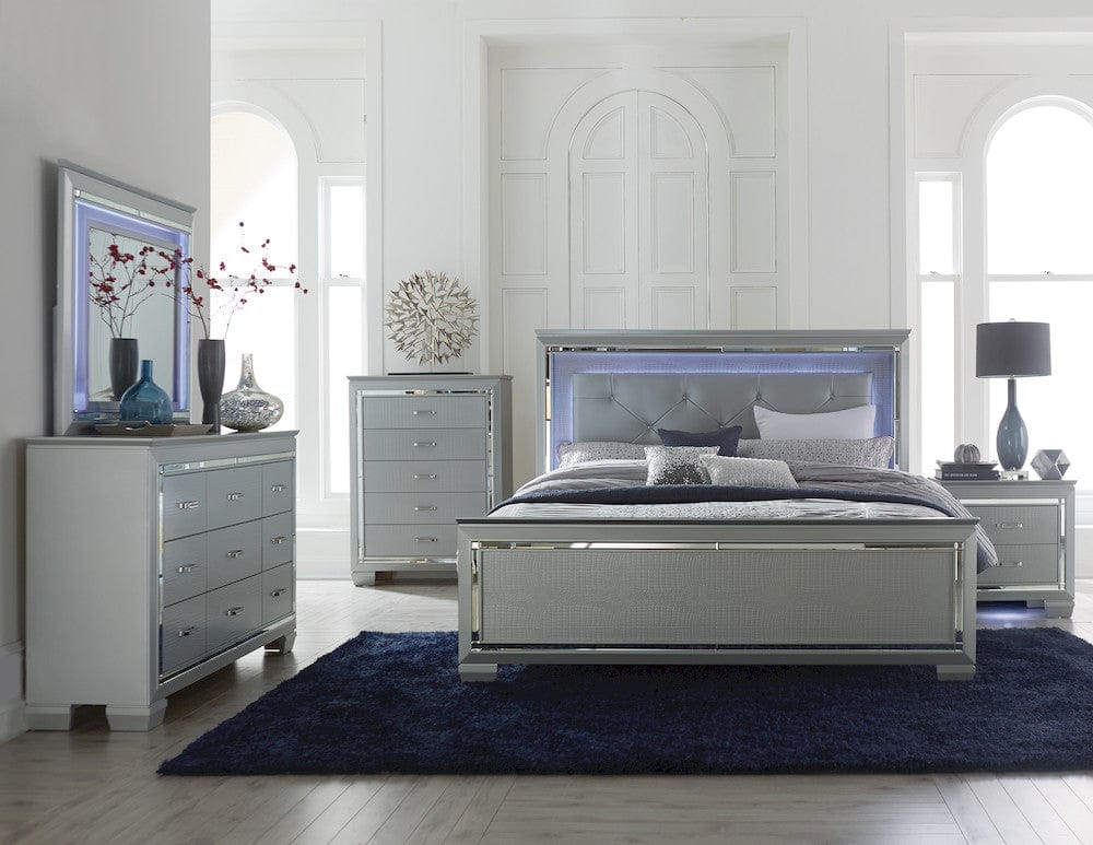 Homelegance  - Allura Eastern King Bed, LED Lighting in Silver - 1916K-1EKx  view 3
