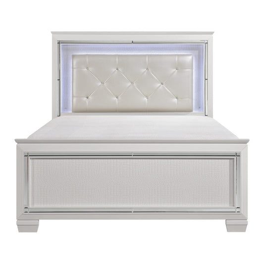 Homelegance  - Allura Eastern King Bed, LED Lighting in White - 1916KW-1EKx  view 1