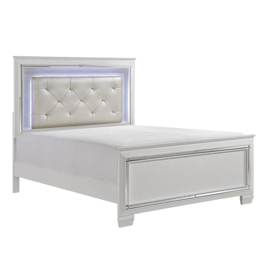 Homelegance  - Allura Queen Bed, LED Lighting in White - 1916W-1x  view 2