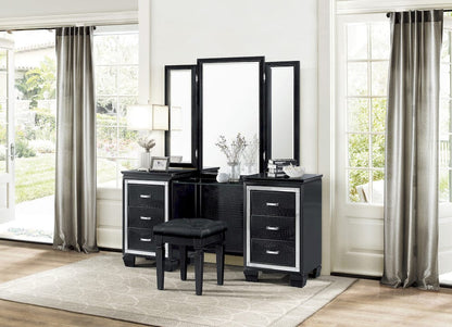 Homelegance  - Allura Vanity Dresser W/ Mirror - 1916BK-15x  view 3