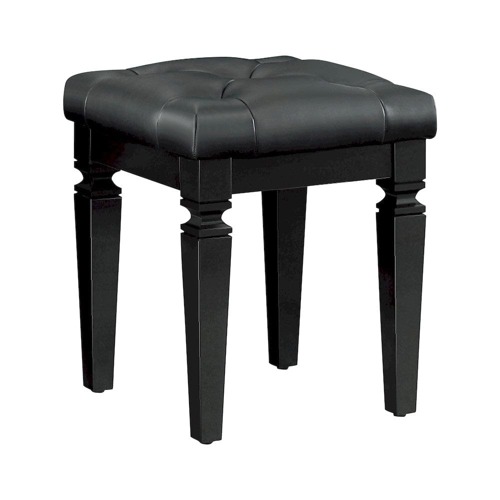 Homelegance  - Allura Vanity Stool in Black - 1916BK-14  view 1