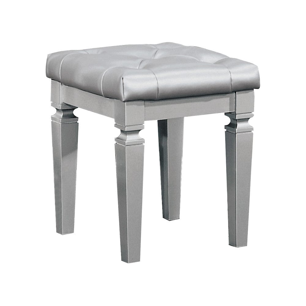 Homelegance  - Allura Vanity Stool in Silver - 1916-14  view 1