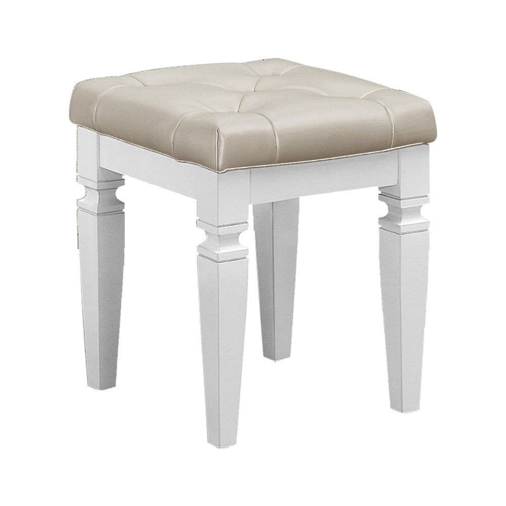 Homelegance  - Allura Vanity Stool in White - 1916W-14  view 1