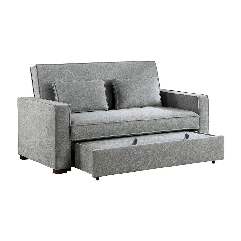 Homelegance  - Alta Convertible Studio Sofa W/ Pull-out Bed in Gray - 9238GY-3CL  view 1